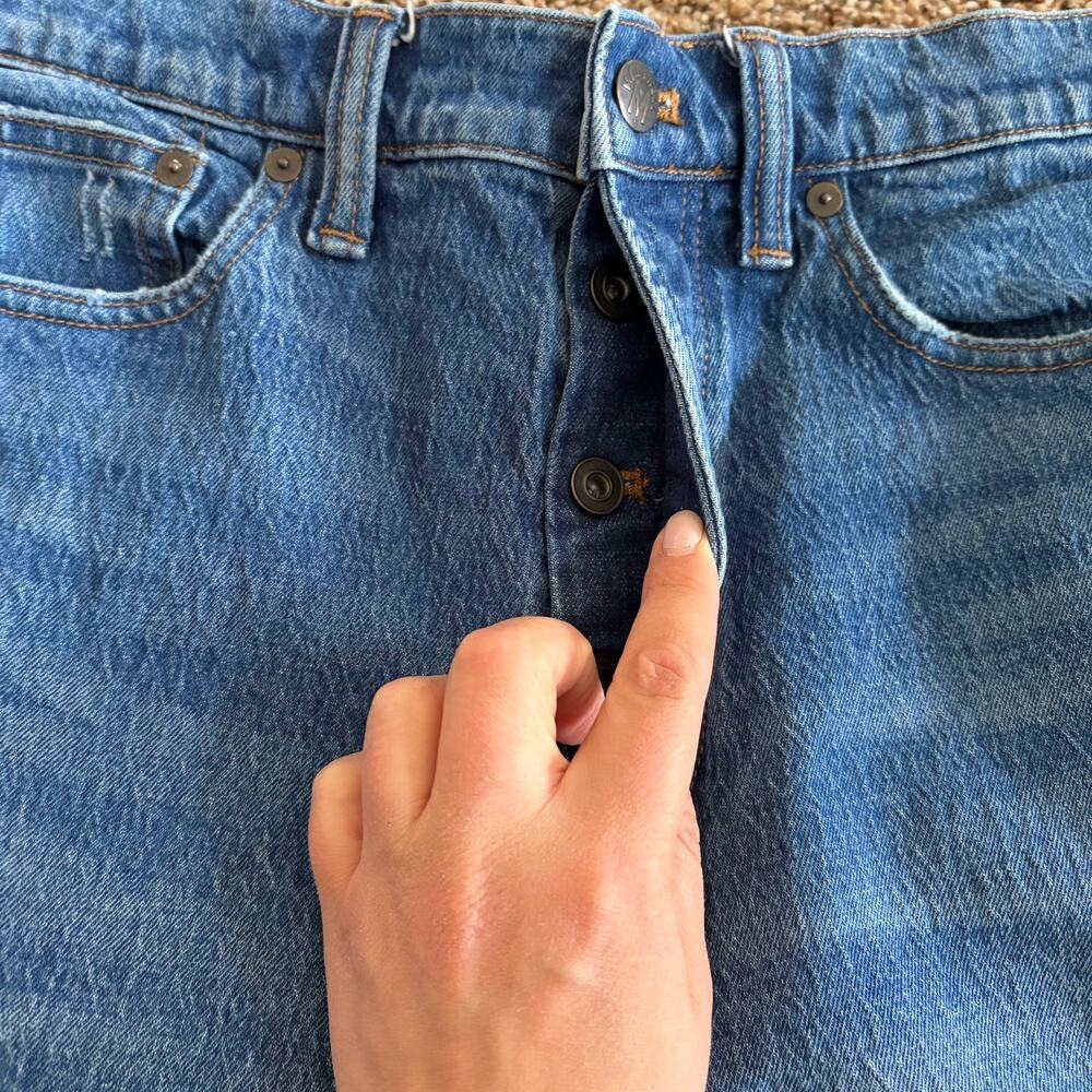 Madewell The Perfect Vintage Jean Blue High Rise Tapered Raw Hem Denim 31 - Picture 10 of 10